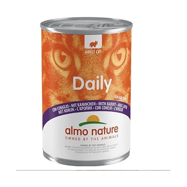 ALMO NATURE con conejo alimento húmedo gatos 400g