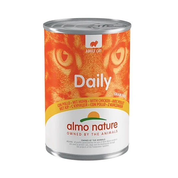 ALMO NATURE con pollo alimento húmedo gatos 400g