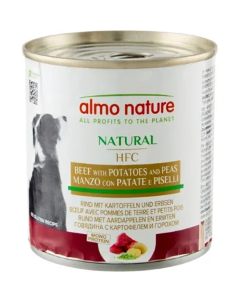 Almo Nature Dog Húmedo Hfc 290 g Vacuno,Patatas y Guisantes