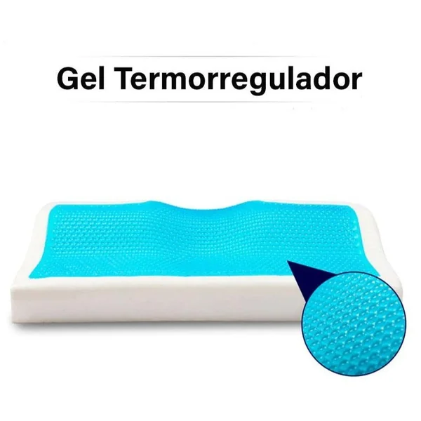 Almohada Cervical de Gel y Espuma con Efecto Memoria
