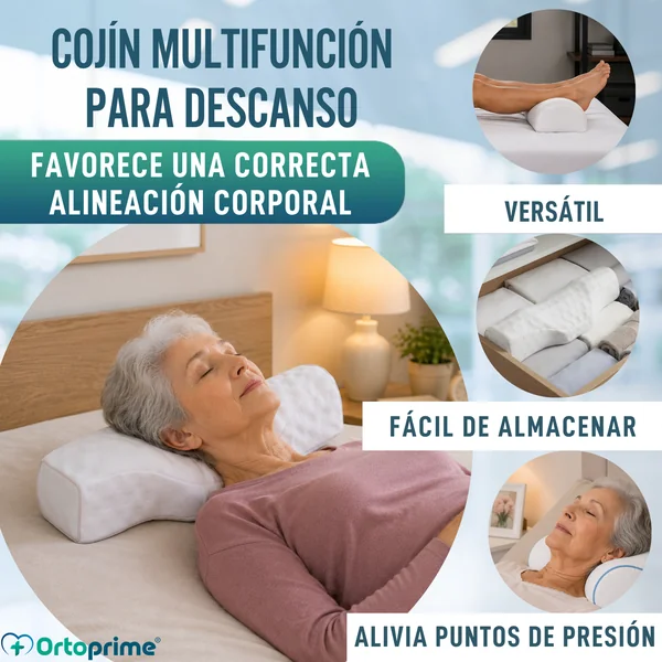 Almohada Ergonómica Versátil | Cervical, Rodillas y Pies