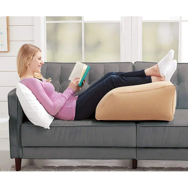Almohada para Piernas Inflable | Cuña Vascular con Bomba de Aire
