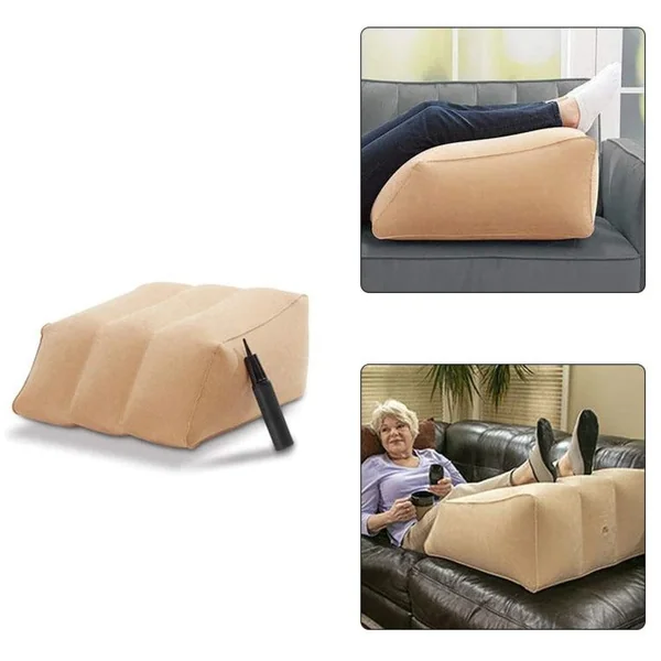 Almohada para Piernas Inflable | Cuña Vascular con Bomba de Aire