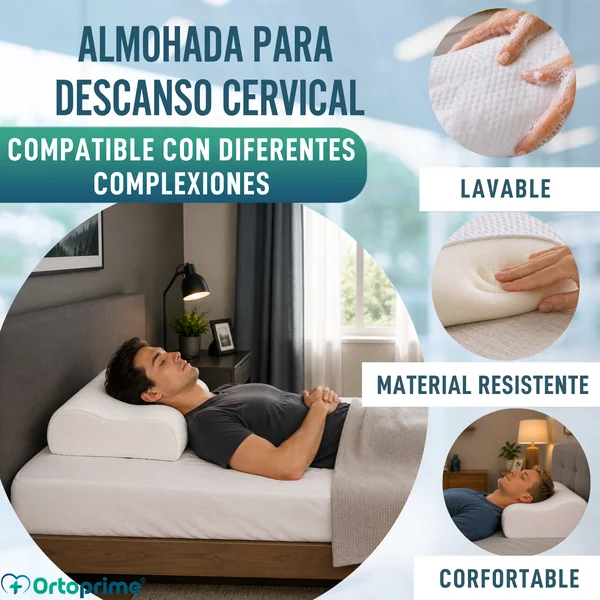 Almohada Viscoelástica Cervical | Apoyo Efectivo