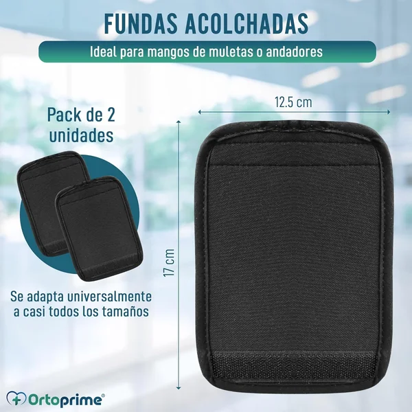 Almohadillas Muletas Acolchadas Velcro Ajustable | 2 Unidades