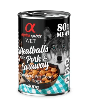 Alpha Spirit Albóndigas CERDO y Alcaravea perros 6x400 g