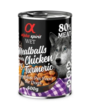 Alpha Spirit Albóndigas POLLO y Cúrcuma perros 6x400 g