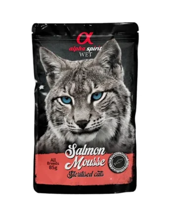 Alpha Spirit gatos - Mousse de salmón esterilizados 85gr