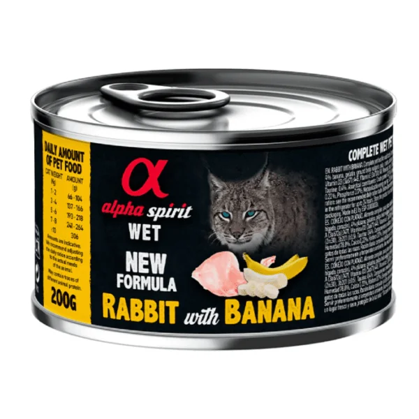 Alpha Spirit lata CONEJO gatos 6x200 g
