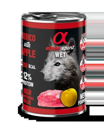Alpha Spirit Lata de Cerdo Ibérico con manzana para perros