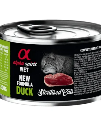 Alpha Spirit lata PATO gatos esterilizados 6x200 g