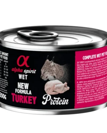 Alpha Spirit lata PAVO gatos 6x200 g