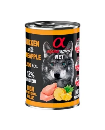 Alpha Spirit Pollo con piña Lata para perros – Comida Húmeda Natural
