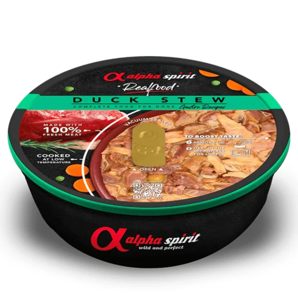 Alpha Spirit Realfood Estofado pato para perros