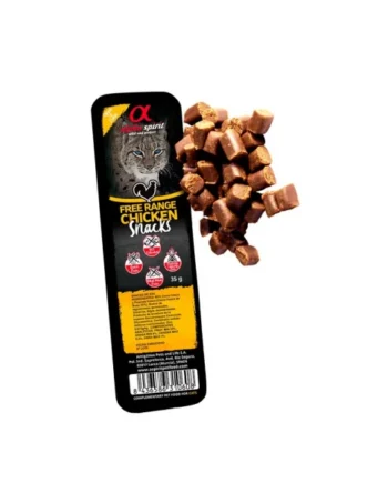 Alpha Spirit Snack Ave de Corral Para Gatos