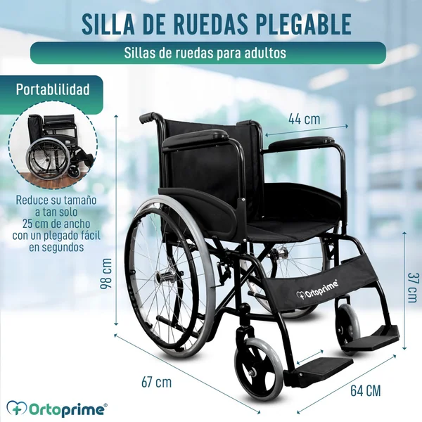 ALQUILER MENSUAL Silla de Ruedas Plegable Ortopédica