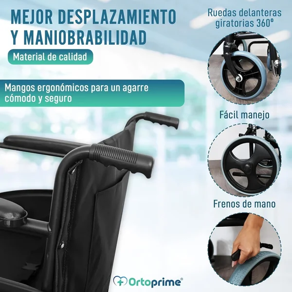 ALQUILER MENSUAL Silla de Ruedas Plegable Ortopédica