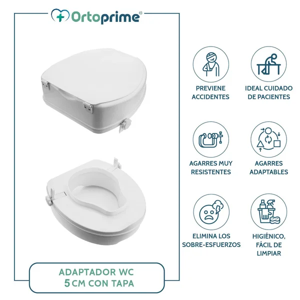 Alzador WC Con Tapa 5 cm | Universal