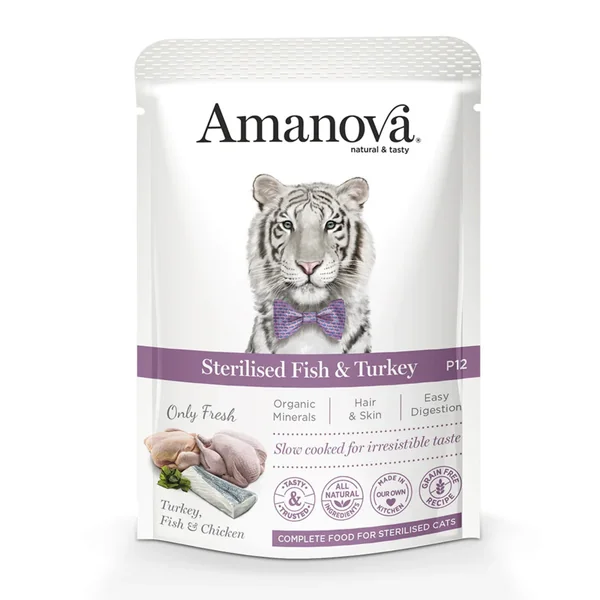 Amanova - Esterilizado Pescado y Pavo 85g