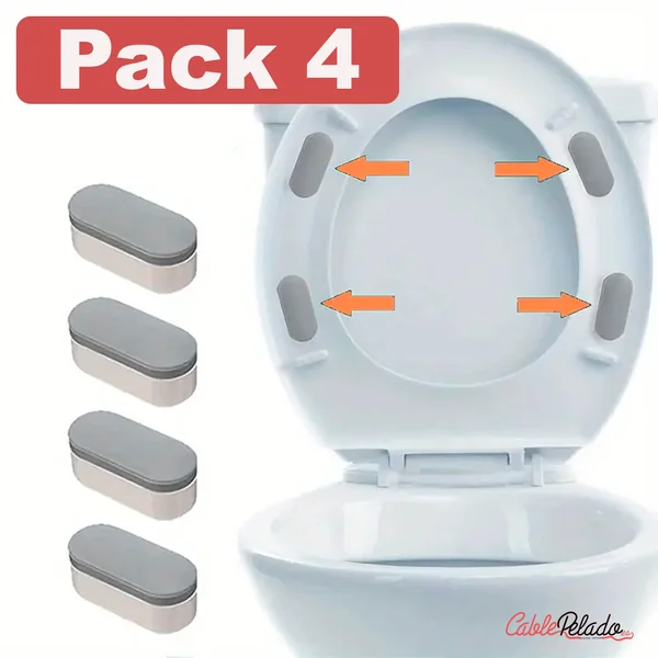 Amortiguadores Autoadhesivos Para Tapa De Inodoro 4 Uds Blanco