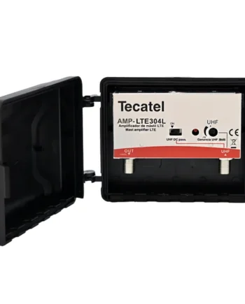 Amplificador de mastil con ganancia 30dB 1e UHF exterior Negro