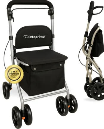 Andador Adultos Plegable Rollator con Carro de la Compra
