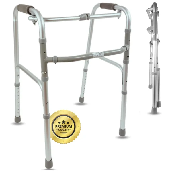 Andador Ancianos sin Ruedas | Caminador Adultos Aluminio Plegable