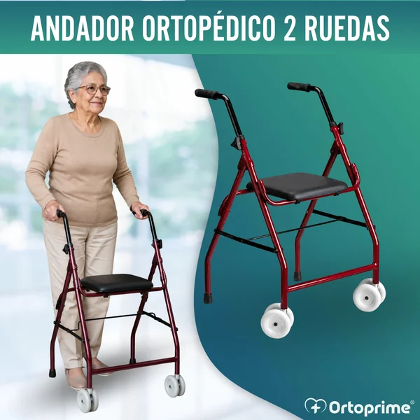 Andador Caminador Regulable Aluminio | Asiento Acolchado