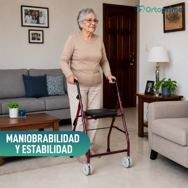 Andador Caminador Regulable Aluminio | Asiento Acolchado