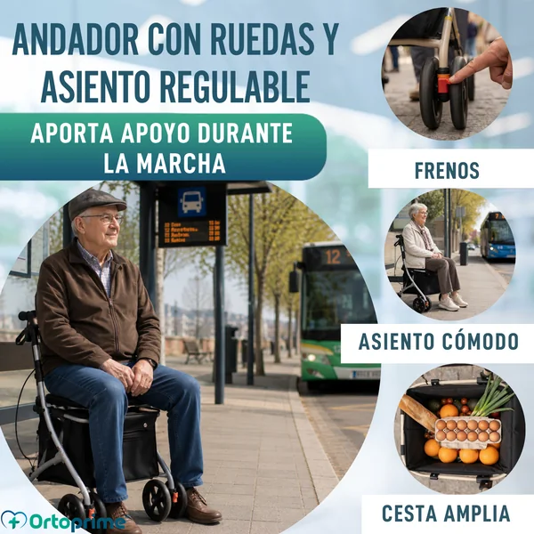 Andador Carrito de Compra con Asiento | Ayuda Vida Diaria
