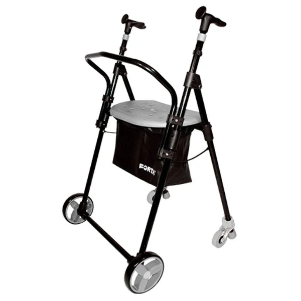 Andador con Asiento Respaldo Plegable y Regulable en Altura