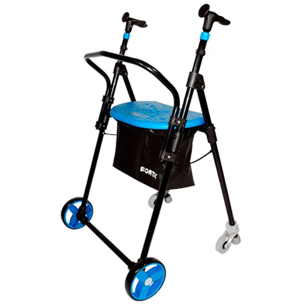 Andador con Asiento Respaldo Plegable y Regulable en Altura