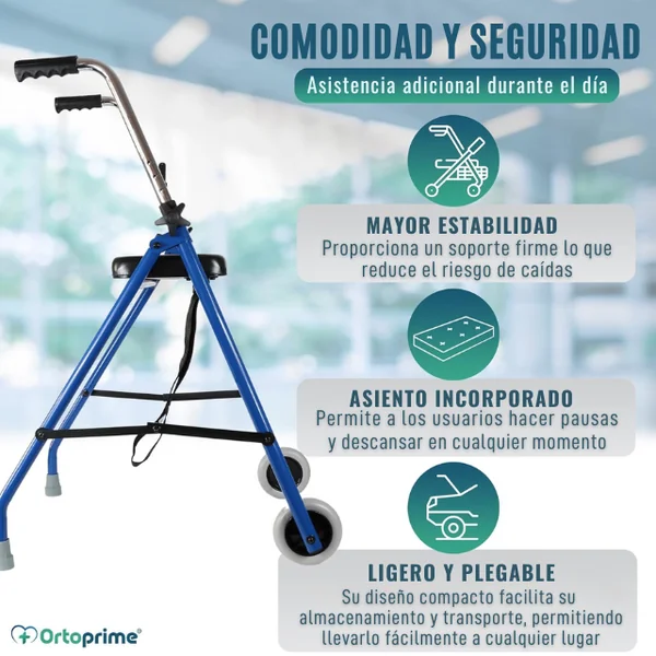 Andador para Ancianos 2 Ruedas | Andadores Adultos Plegables