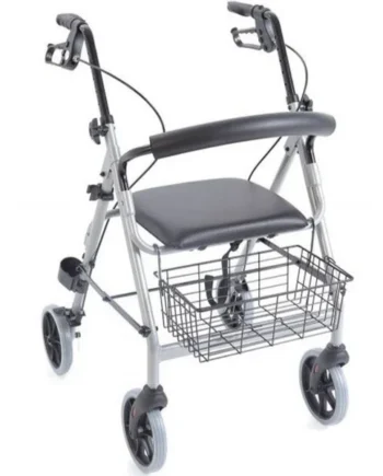 Andador Rollator Altura Regulable con Asiento y Cesta Multiuso