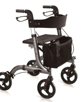Andador Rollator con Asiento y Cesta para Exteriores