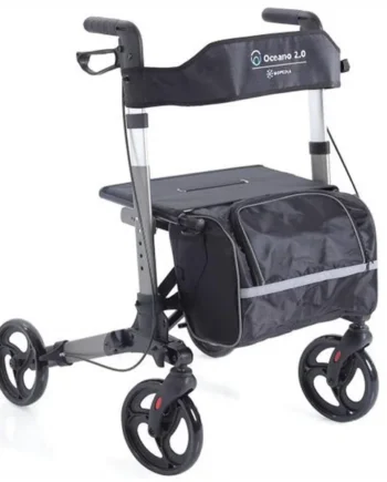Andador Rollator de 4 Ruedas Plegable con Cesta Multiuso