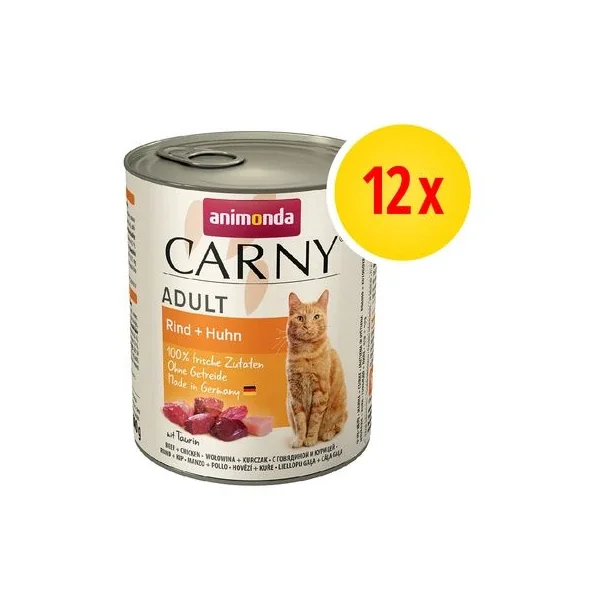 Animonda Carny Adult 12 X 800 G - Pack Ahorro que marca tendencia disponible ahora en Gatospetshop.com en le Sevilla España.