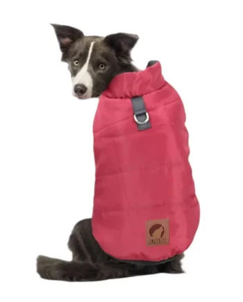 Anorak Reversible Rojo y Negro para Perros — Doble Cara Impermeable