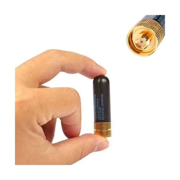 Antena de doble banda para Kenwood Baofeng Walkie Talkie Negro