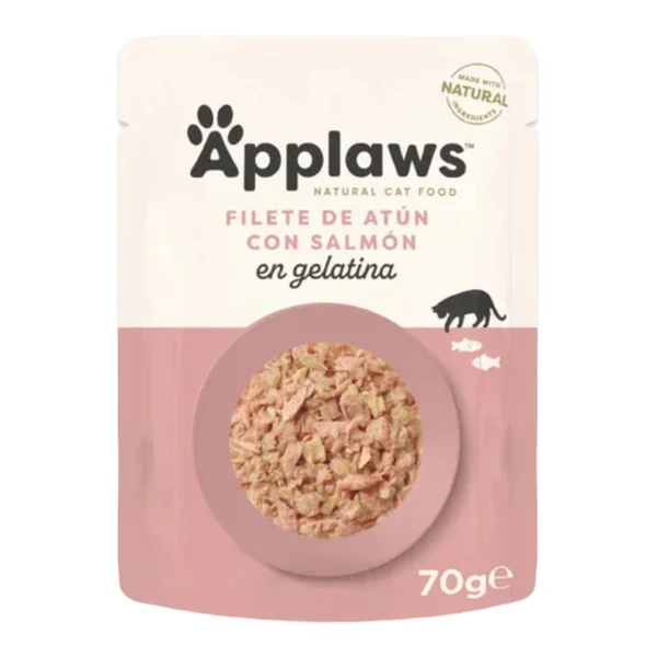 Applaws Gelatina Atún Entero con Salmón para Gatos 70g