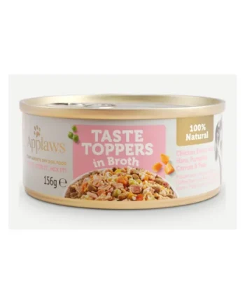 Applaws Lata Topper Pollo, Jamón y Verduras en Caldo