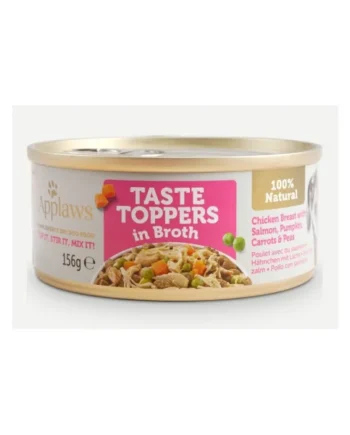 Applaws Lata Topper Pollo, Salmón y Verduras en Caldo