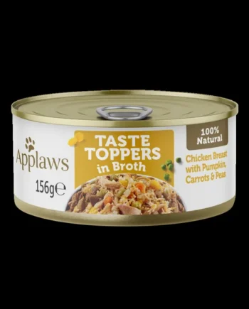 Applaws Taste Toppers - Pechuga de Pollo con Calabaza, Zanahoria y Guisantes en caldo 156g