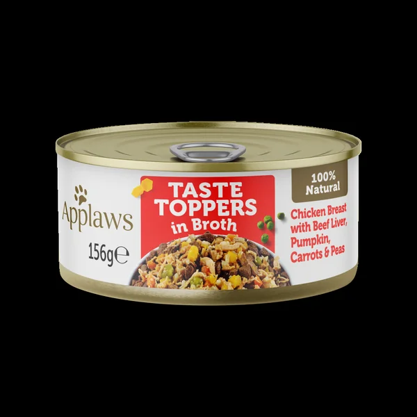 Applaws Taste Toppers - Pechuga de Pollo, Hígado de Ternera y Verduras en Caldo 156g