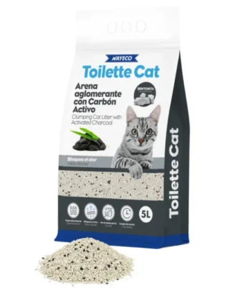 Arena aglomerante Bentonita Carbón Toilette Cat