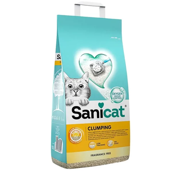 Arena Gato Sanicat Clumping Sin Fragancia 8L