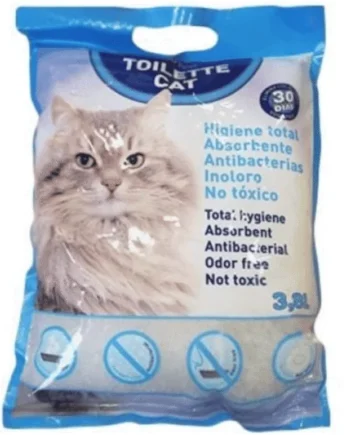 Arena sílice Toilette Cat gatos
