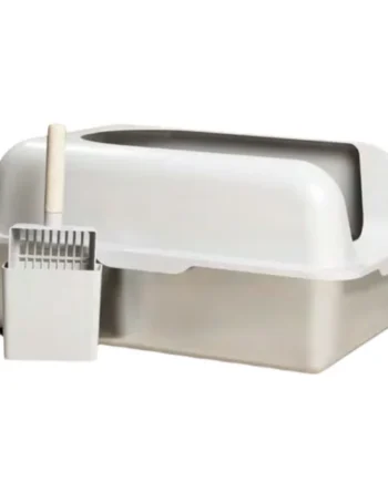 Arenero de Acero Inoxidable para Gatos — Higiénico y Duradero