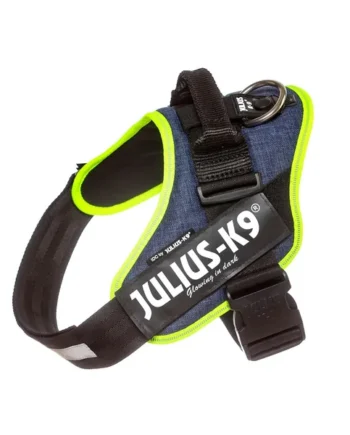 Arnes Idc Julius-K9 Mini-Mini Vaquero y Neon 40-53 cm