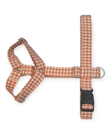 Arnés anti-tirones de dos puntos modelo "Vichy Naranja"
